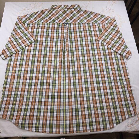 NEW W Tag Rocawear Button Shirt Men 5XL Men Plaid Western Cotton Short Sleeve - Picture 8 of 13